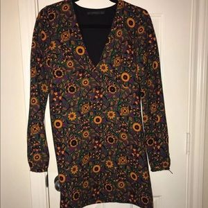 Zara dress retro floral